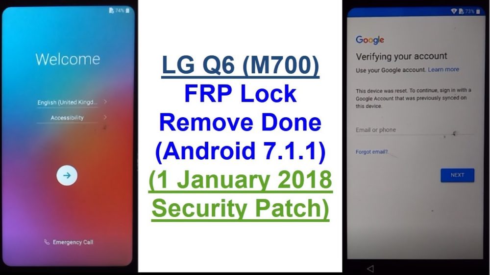 remove frp lg m700 q6 wihout box test point new security 1