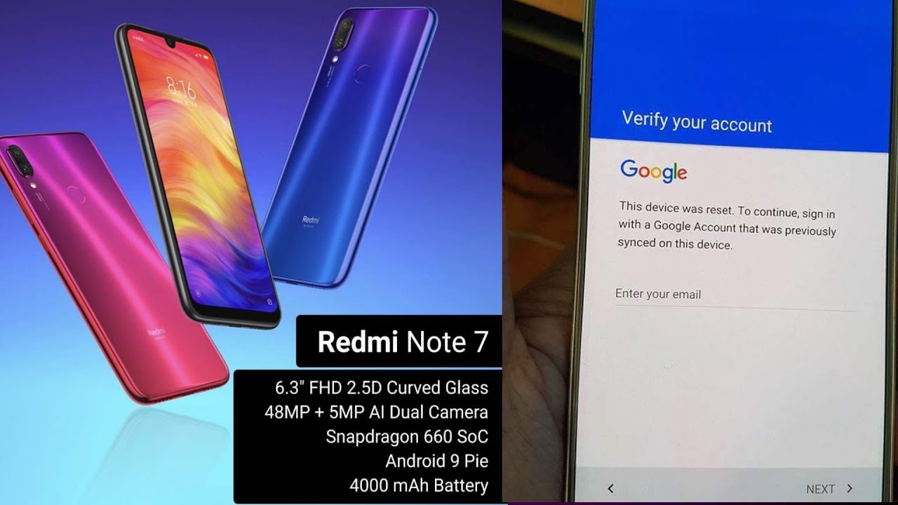 Разблокировка xiaomi redmi note 7 google блокировка